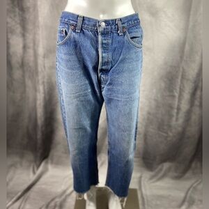 VTG 501 Blue Denim Levi’s With Raw Hem